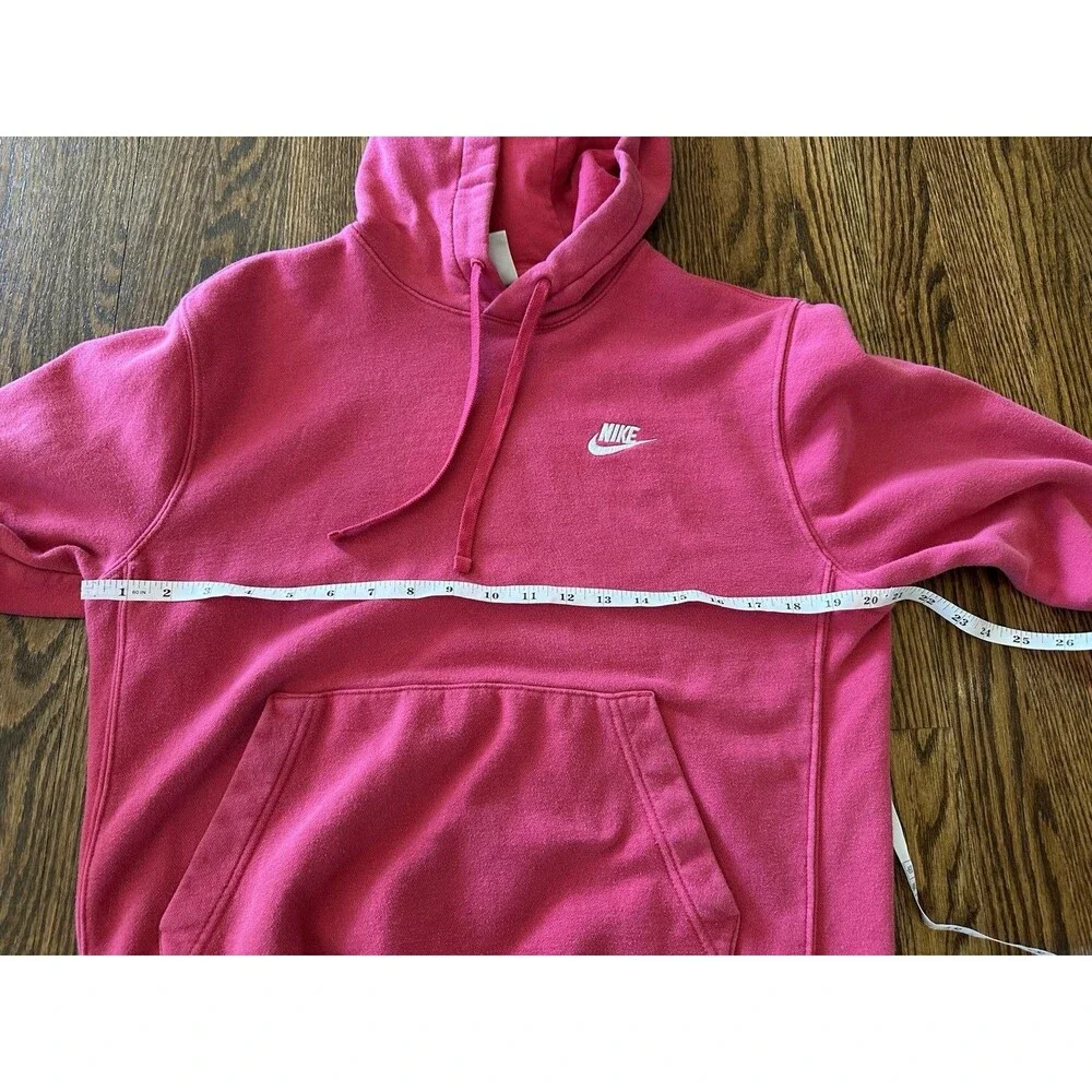 Nike‎ Sportswear Club Fleece Pullover Hoodie Bright Pink Women's Size Small Gym